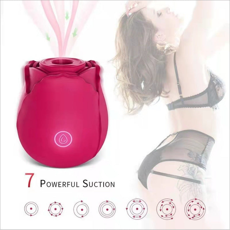 Huafeihua Rose Sucking Tongue Licking Vibrating Vibrating Egg Female  Toy Articles