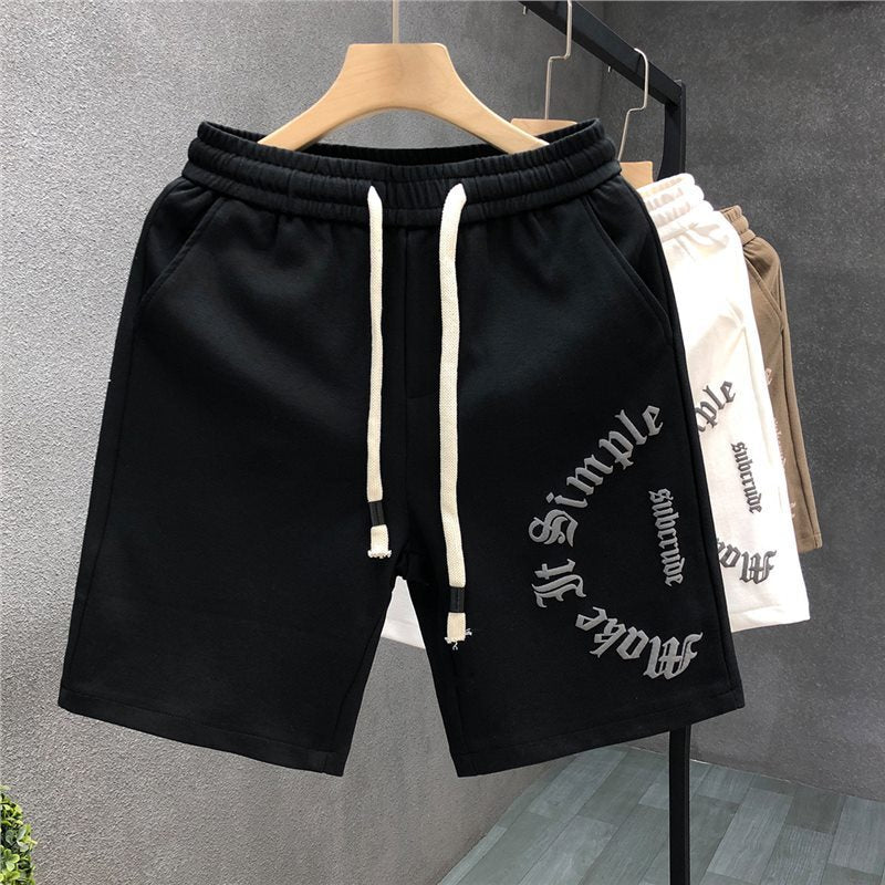 Printed Cropped Sports Pants Summer Men