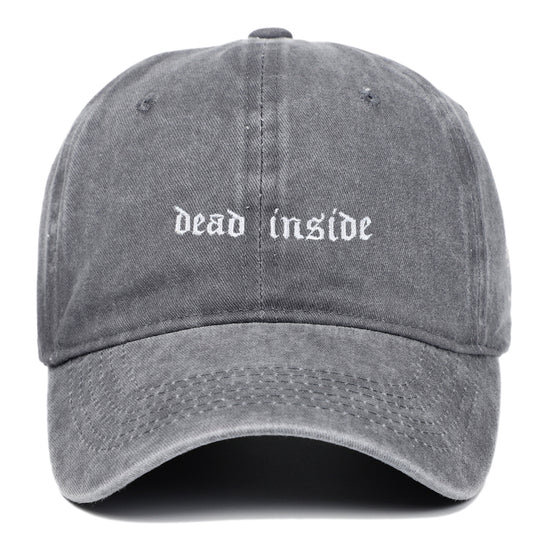 Dead Inside Embroidered Baseball Cap Cotton